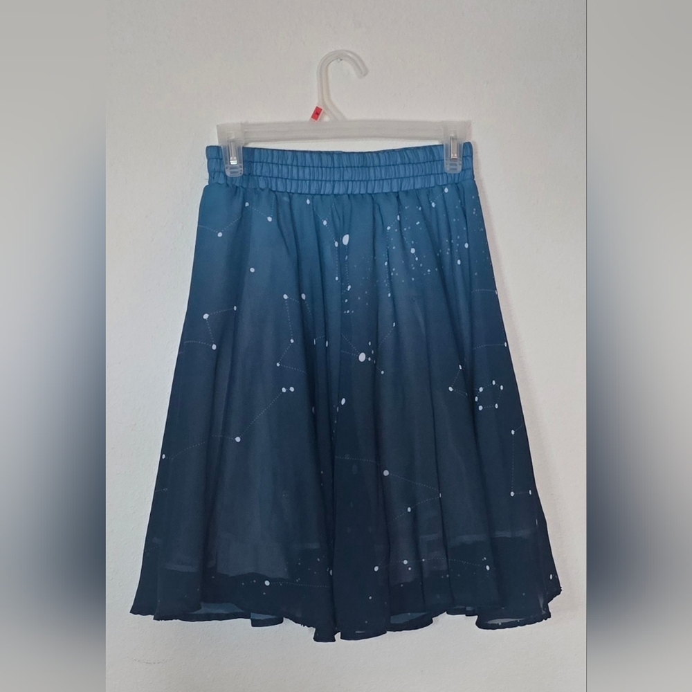 ThinkGeek Constellation Skirt Star Map Geek Skater Skirt Size M - Picture 2 of 4
